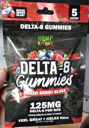 Hemp Bombs - Delta 8 gummies (25mg/gummy) 125mg